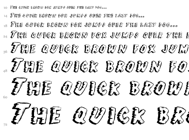 Jungle Fever font waterfall